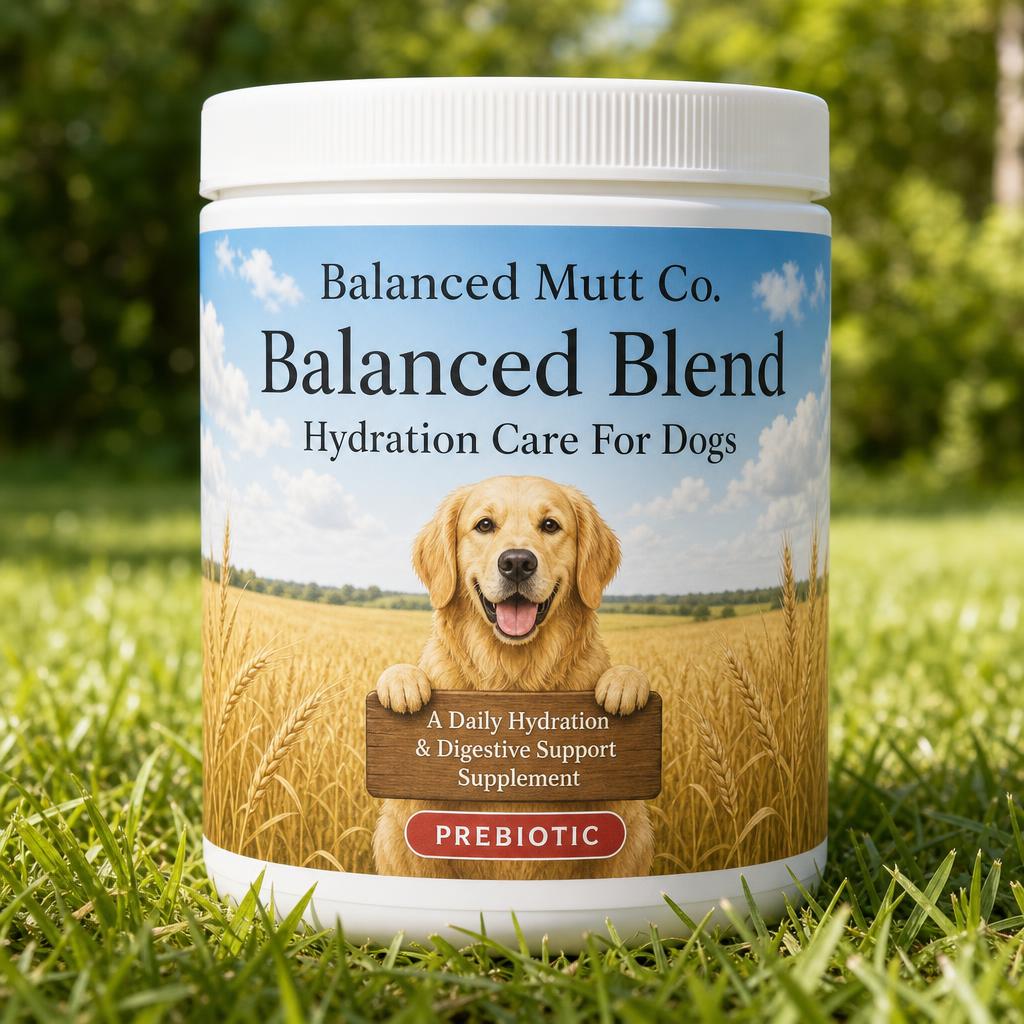 Balanced Blend hydration care powder tub for dogs